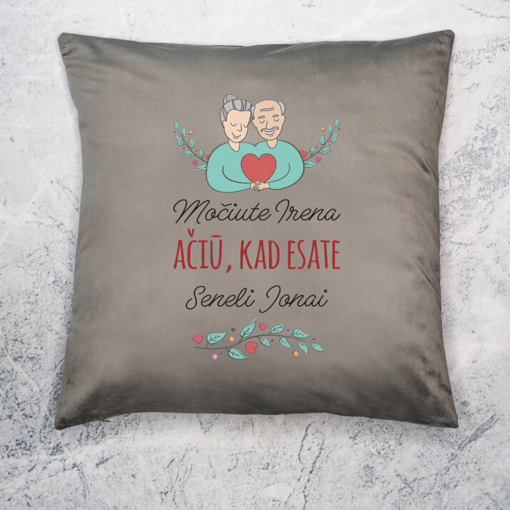 Močiutė seneli ačiū - Dekoratyvinė pagalvė