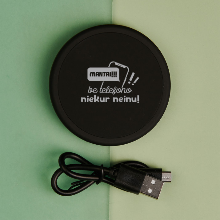 Be telefono neinu - Indukcinis įkroviklis su apšvietimu
