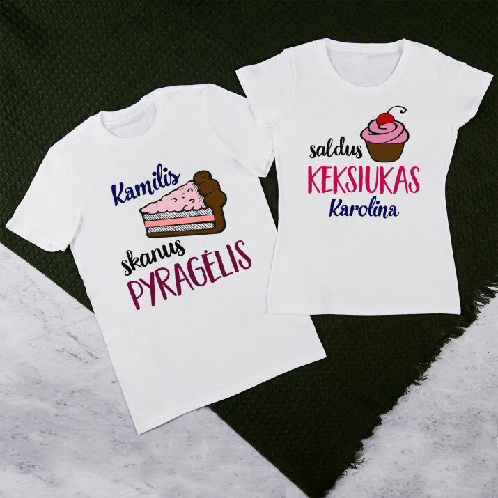 Pyragėlis, keksiukas - Marškinėlių rinkinys poroms