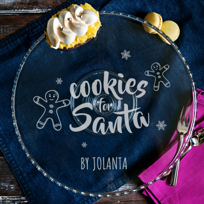 Cookies for santa - Stiklinis padėklas