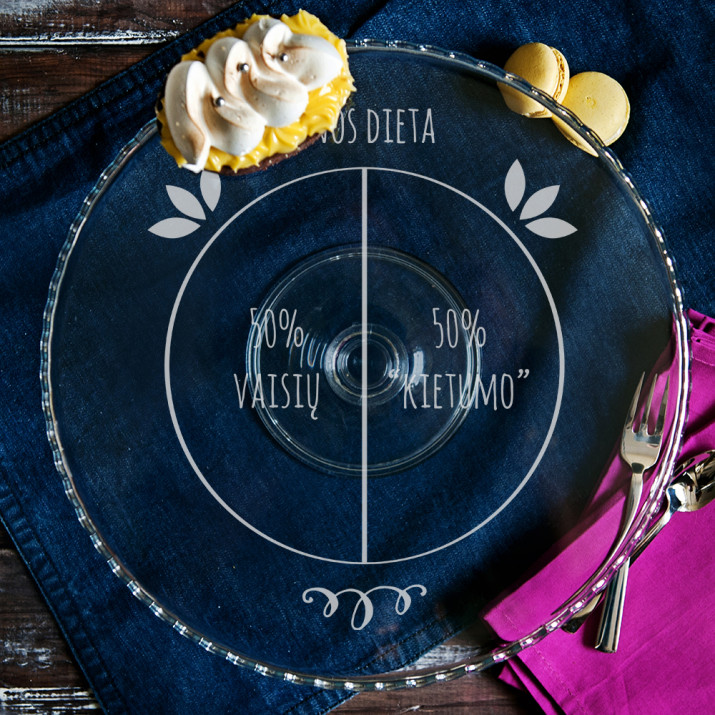 Dieta - Stiklinis padėklas