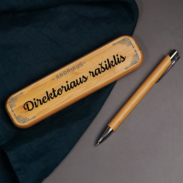 Direktoriaus rašiklis - Rašiklis mediniame dėkle