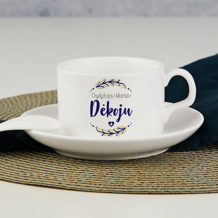 Gydytojau ačiū - Puodelis su lekštute
