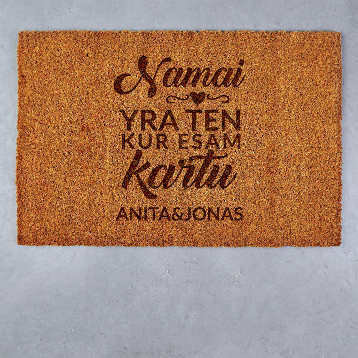 Namai yra ten - Kokosinis durų kilimėlis