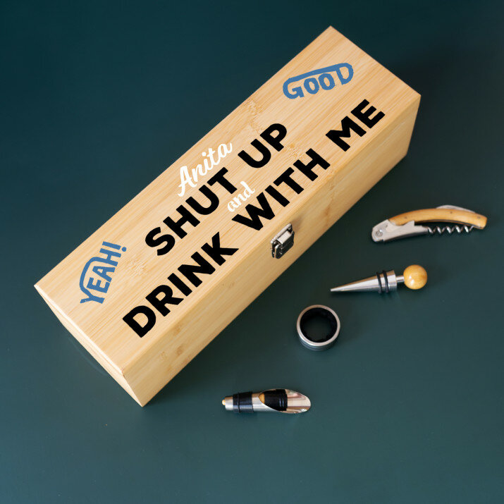 Drink with me - Vyno dėžutė su priedais