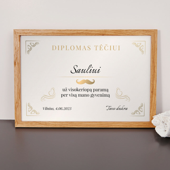 tėčio diplomas - Sertifikas