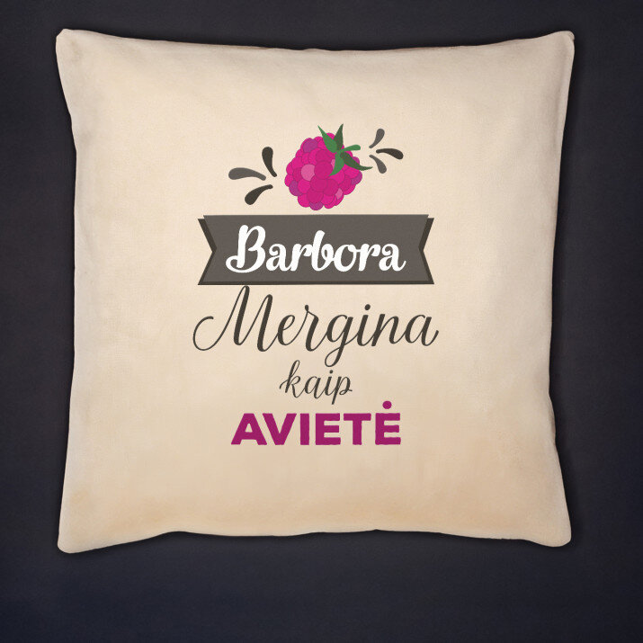 Mergina kaip avietė - Dekoratyvinė pagalvė