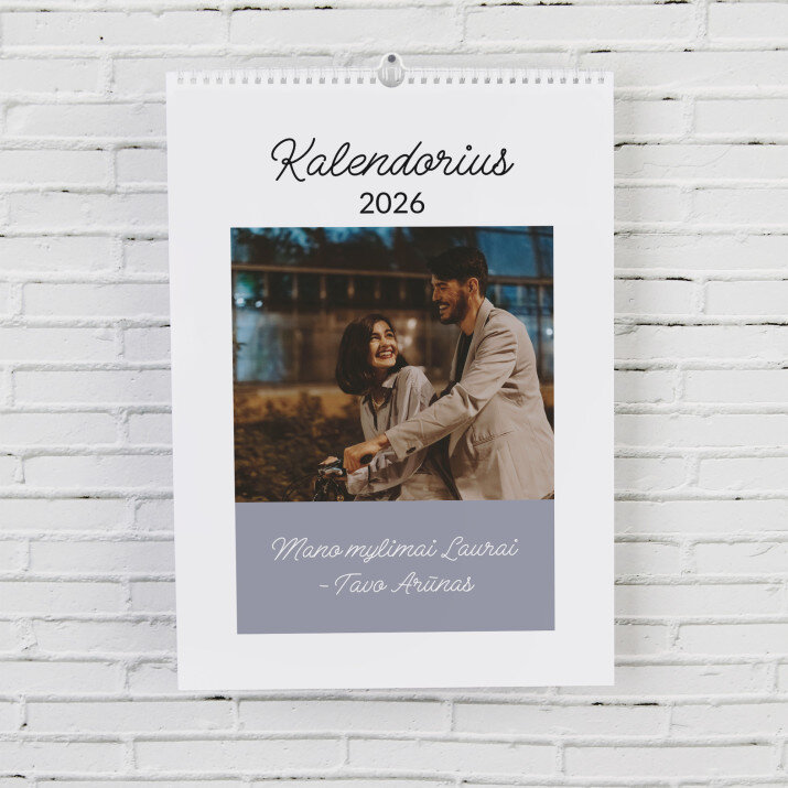 klasikinis - Pakabinamas kalendorius su nuotraukomis