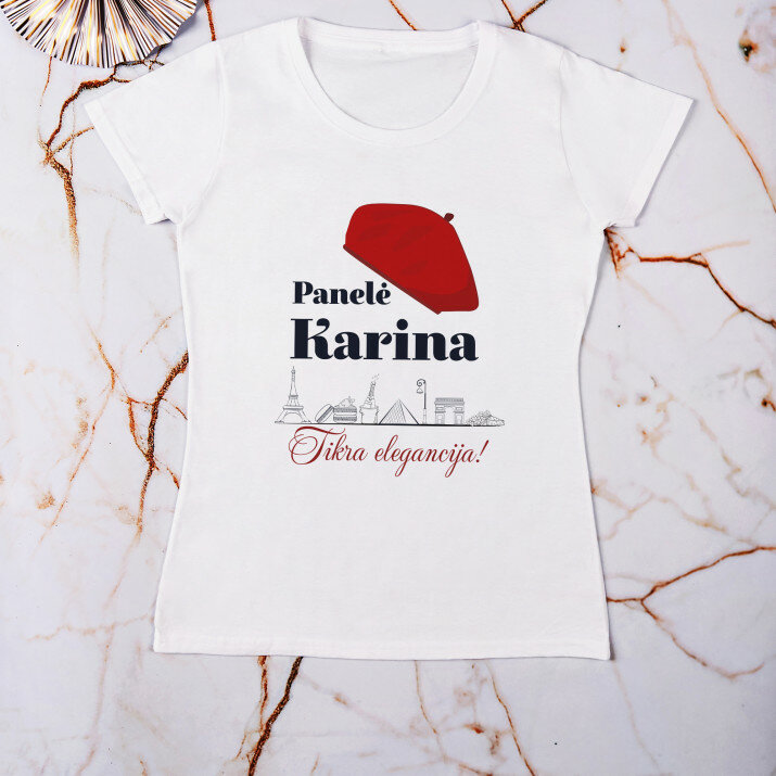 Tikra elegancija! - Moteriški marškinėliai su spauda