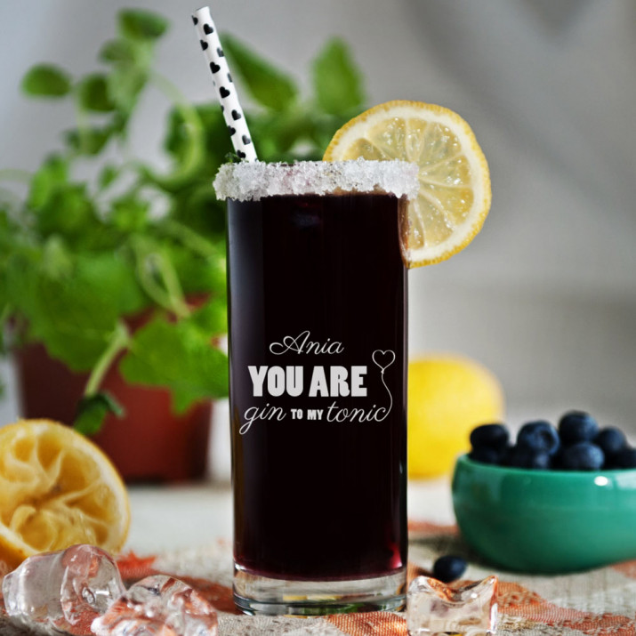 Gin to my tonic - Graviruota stiklinė gėrimui