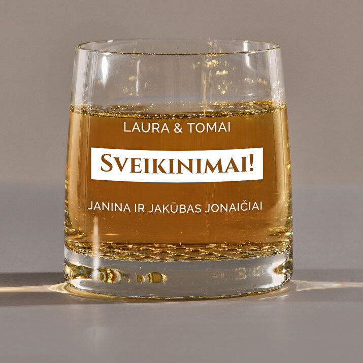 Sveikinimai - Viskio stiklinės