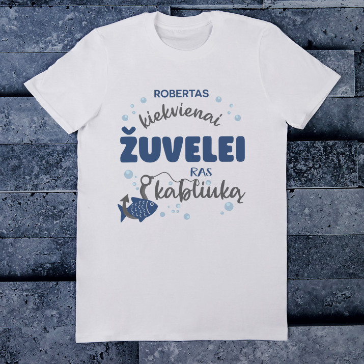 Kabliukas - Vyriški marškinėliai su raštu