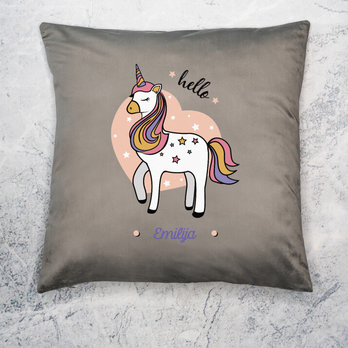 Hello unicorn - Dekoratyvinė pagalvė