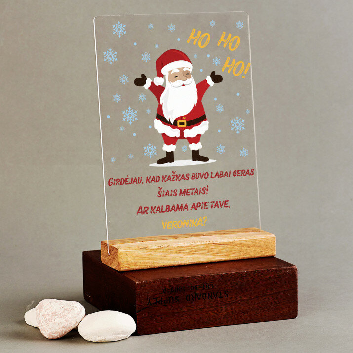 Ho ho ho - Spauda ant akrilinio stiklo su stovu