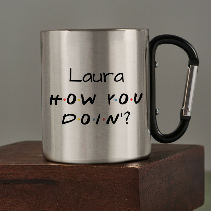 How you doin - Metalinis puodelis su karabinu