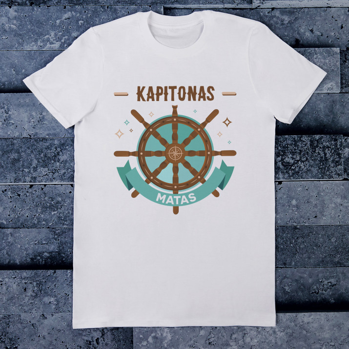 Kapitonas - Vyriški marškinėliai su raštu