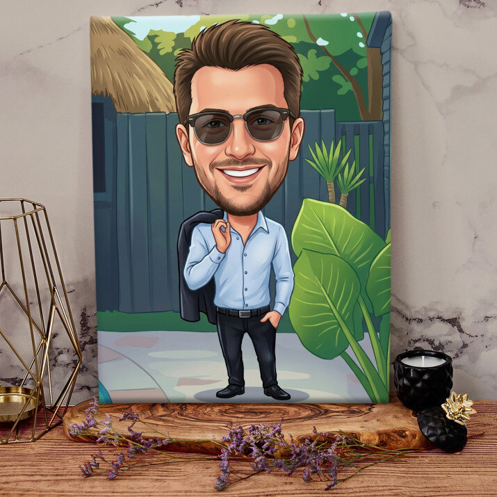 Karikatūra - paveikslas ant drobės