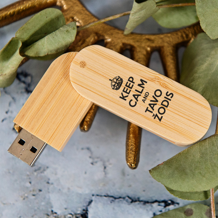 Keep calm - USB atmintinė su spauda