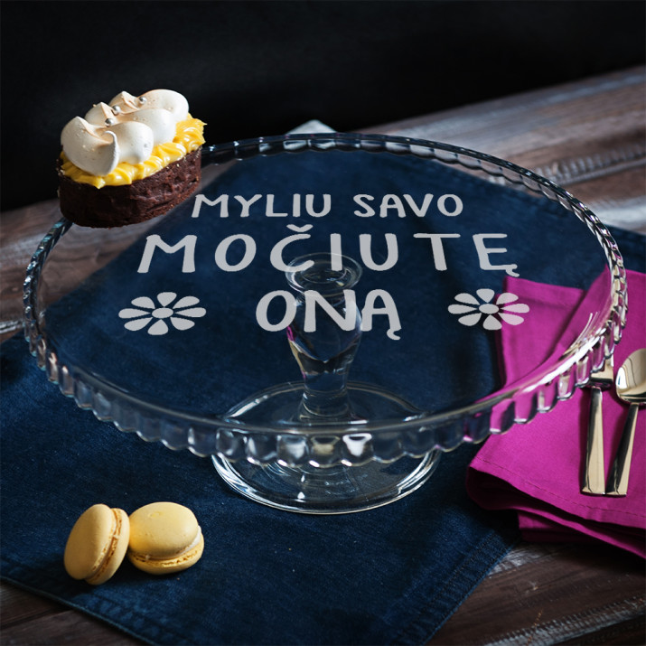 Myliu savo močiutę - Stiklinis padėklas