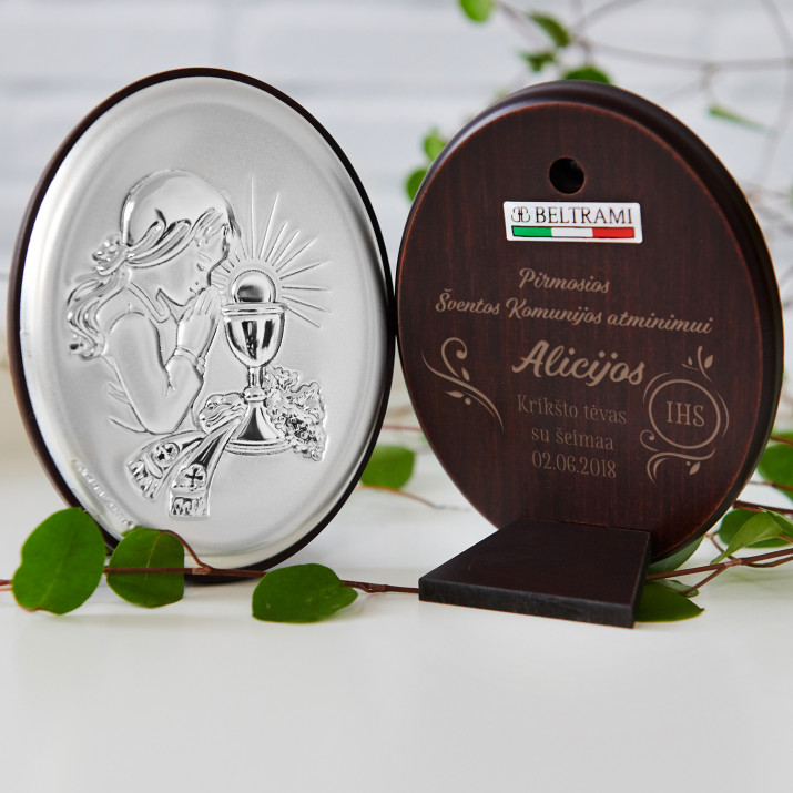 Šventa kominija - Mergaitė - Sidabrinis paveikslas