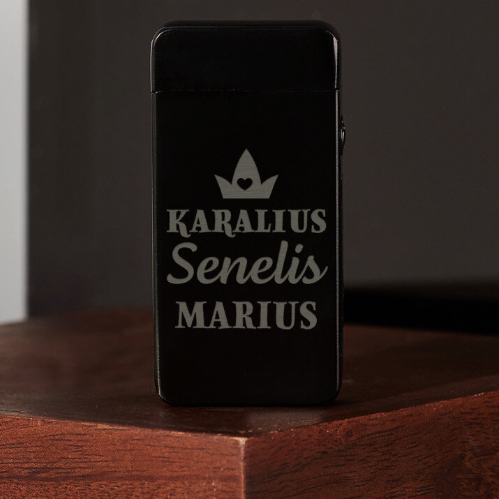 Senelis karalius - Juodas plazminis žiebtuvėlis