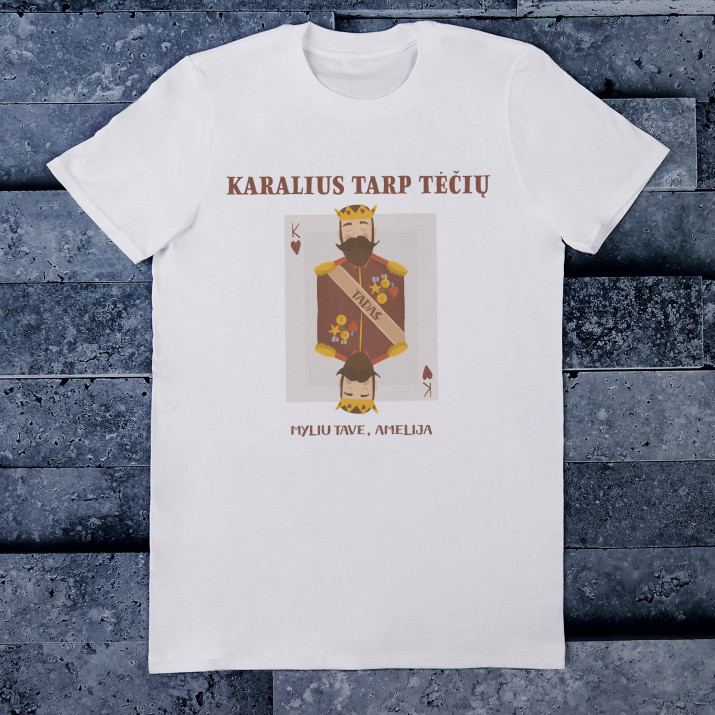 Karalius tarp tėčių - Vyriški marškinėliai su raštu