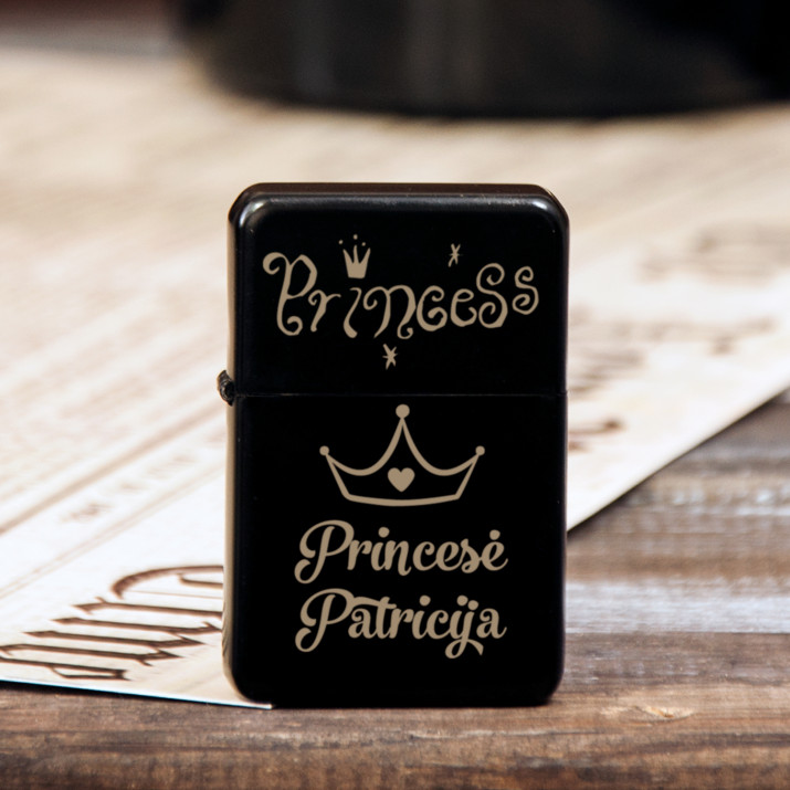 Princesė - Graviruotas Žiebtuvėlis