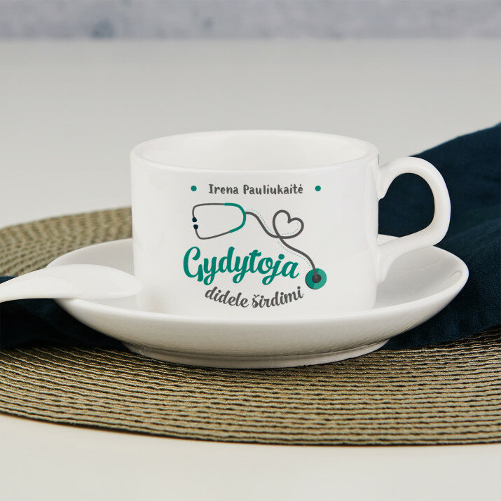 Gydytojas didele širdimi - Puodelis su lekštute