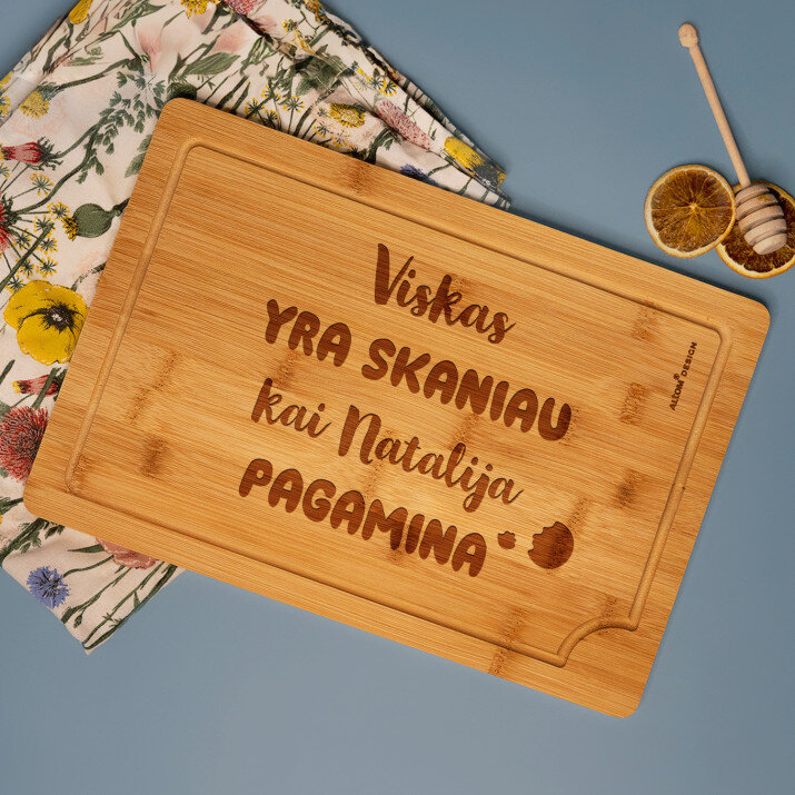 Yra skaniau - Pjaustymo lenta su graviravimu 
