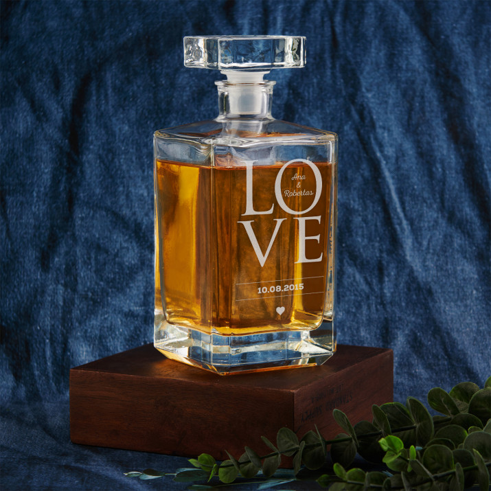 Love together - Graviruotas viskio grafinas 0.7 l