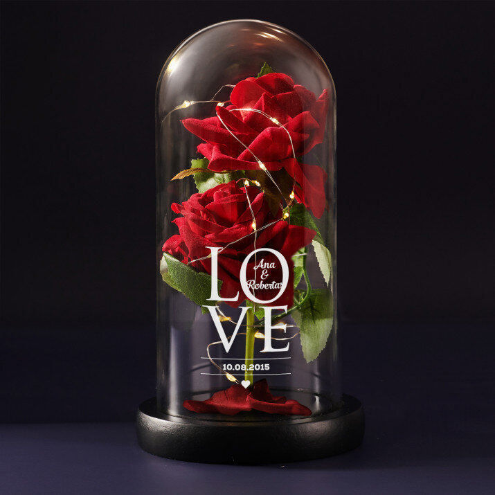 Love - amžina rožė stikle