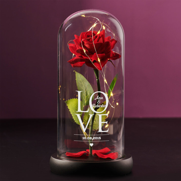 Love - amžina rožė stikle