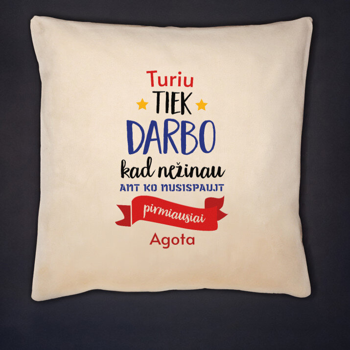 Turiu tiek darbo - Dekoratyvinė pagalvė