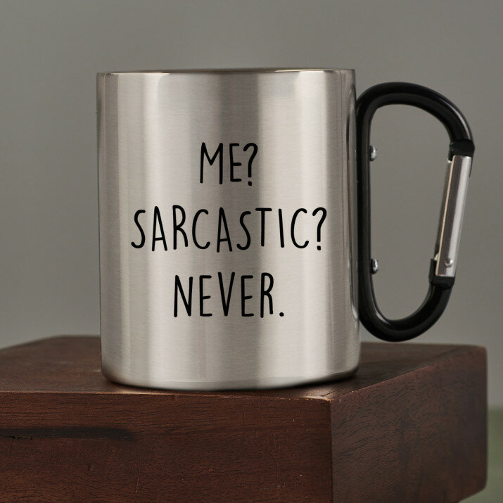Me sarcastic - Metalinis puodelis su karabinu