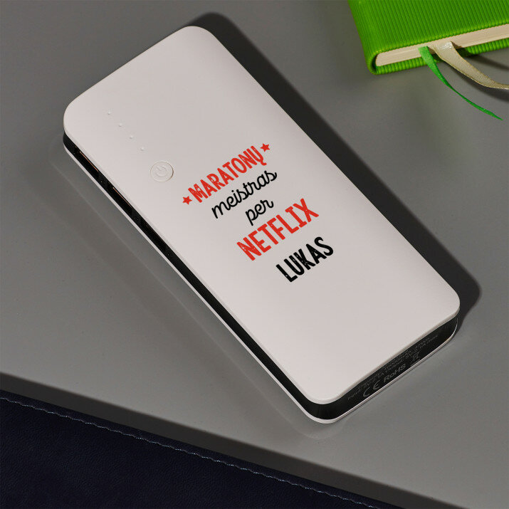 maratonų meistras per Netflix - Nešiojamas įkroviklis