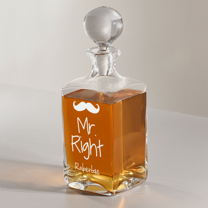Mr right - Graviruotas viskio grafinas
