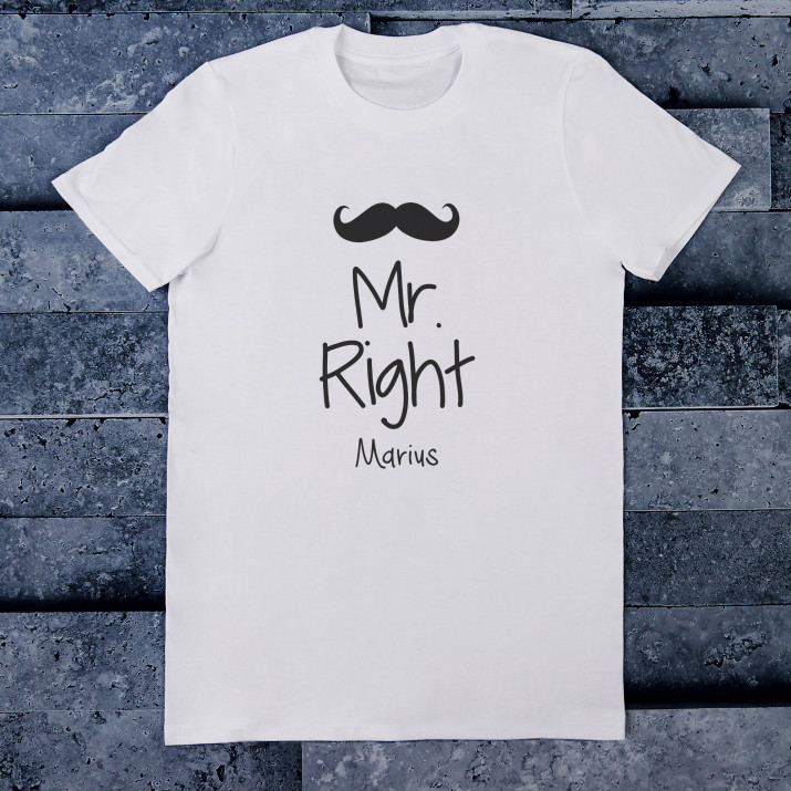 Mr. Right - Vyriški marškinėliai su raštu