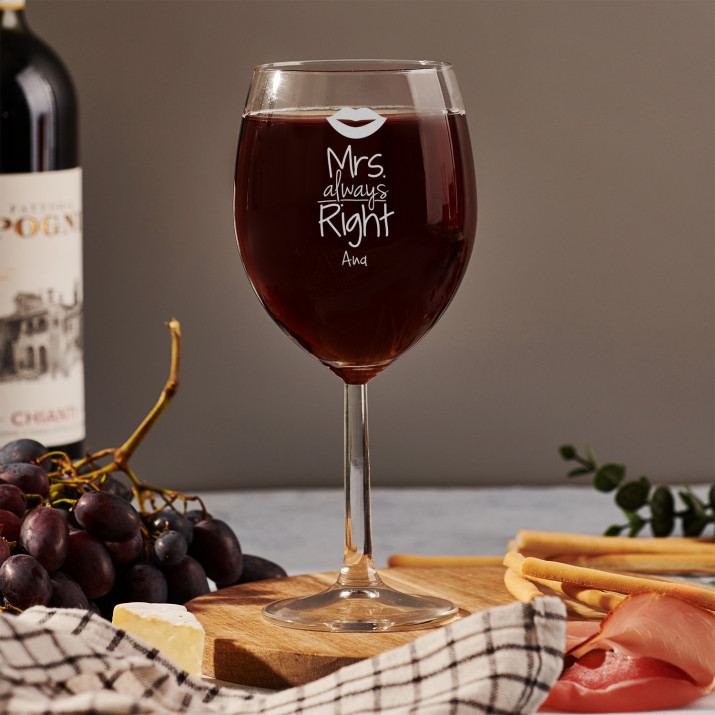 Mrs. Always Right - Vyno taurės