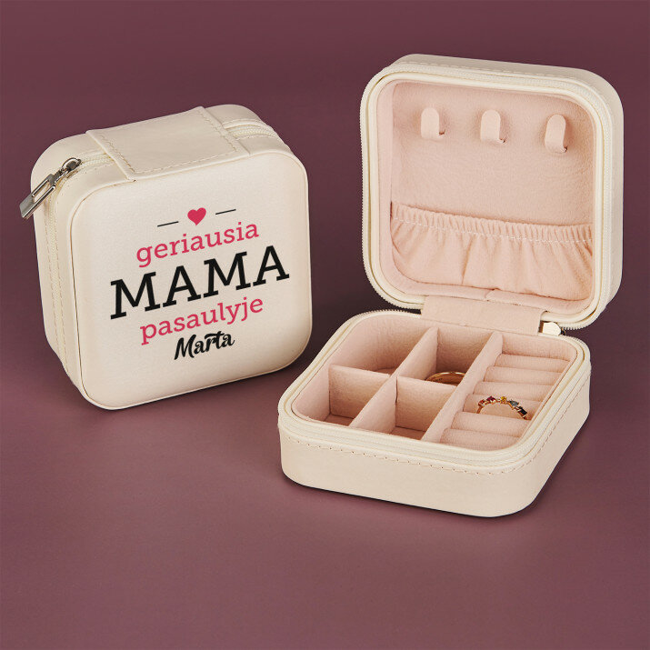 Geriausia mama - Kelioninė papuošalų dėžutė