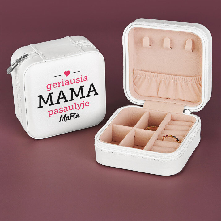 Geriausia mama - Kelioninė papuošalų dėžutė