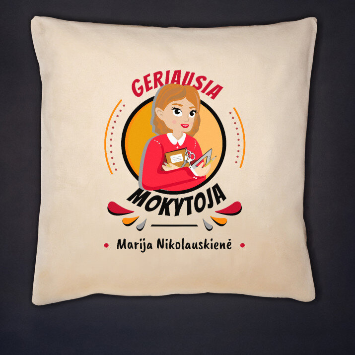 Geriausia mokytoja - Dekoratyvinė pagalvė