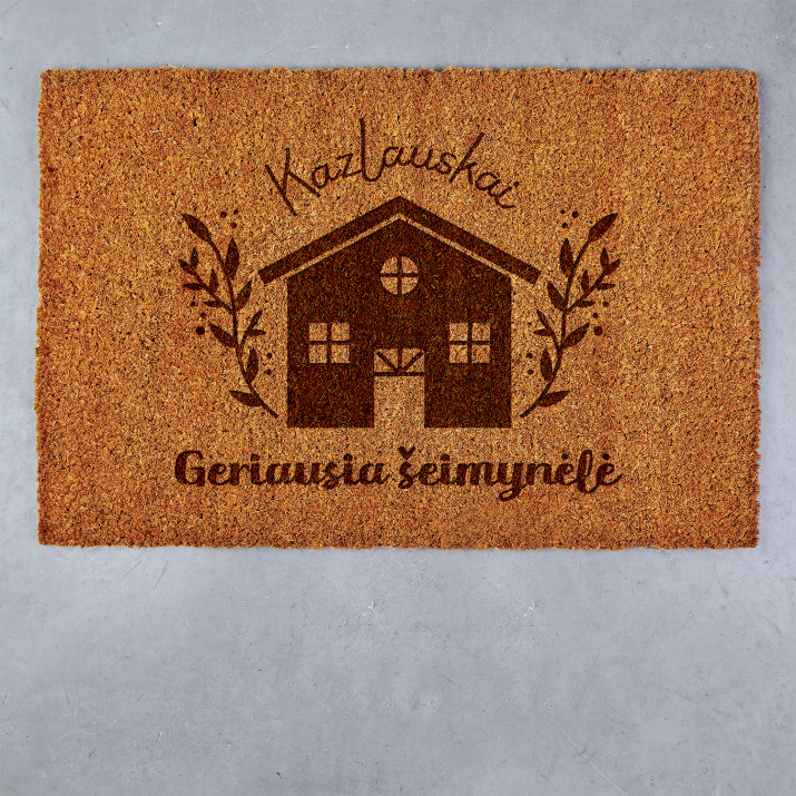 Geriausia šeimynėlė - Kokosinis durų kilimėlis