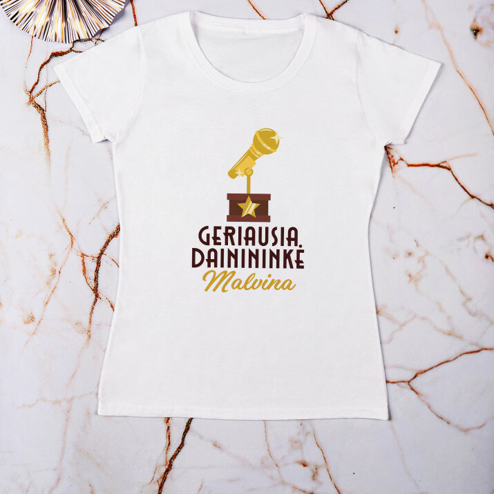 geriausia dainininkė - Moteriški marškinėliai su spauda