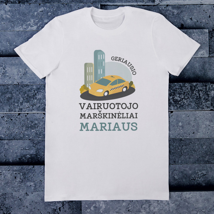 Geriausio vairuotojo - Vyriški marškinėliai su raštu