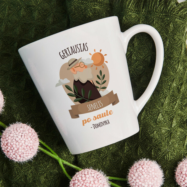 Geriausias senelis po saule - Personalizuotas puodelis