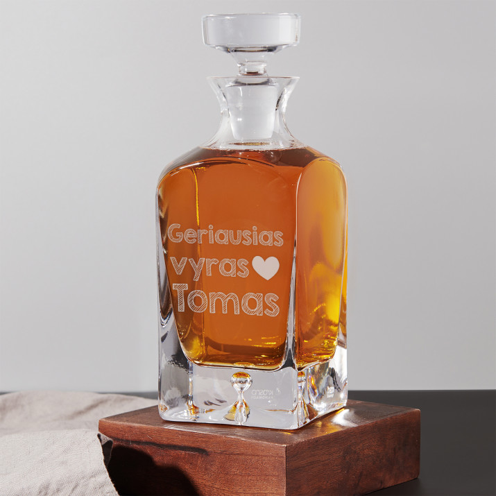 Geriausias vyras - Graviruotas viskio grafinas Geriausias vyras - Graviruotas viskio grafinas