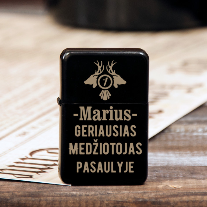 Geriausias medžiotojas - Graviruotas Žiebtuvėlis