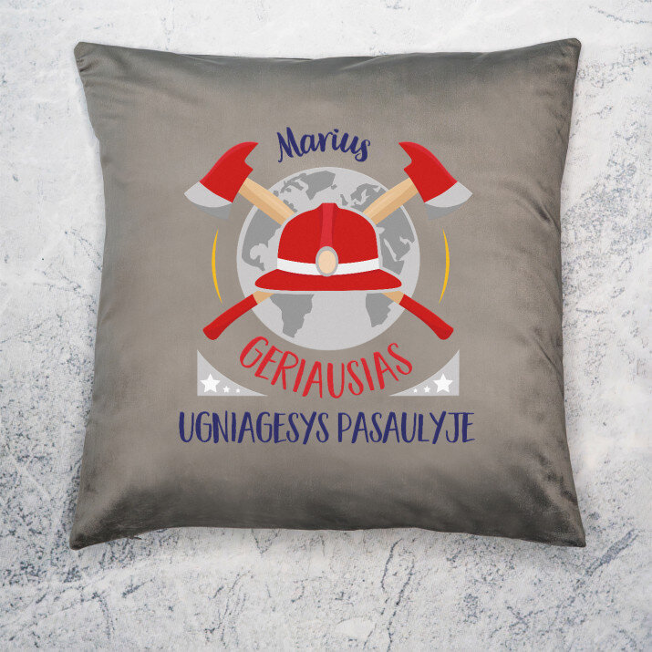 Geriausias ugniagesys - Dekoratyvinė pagalvė