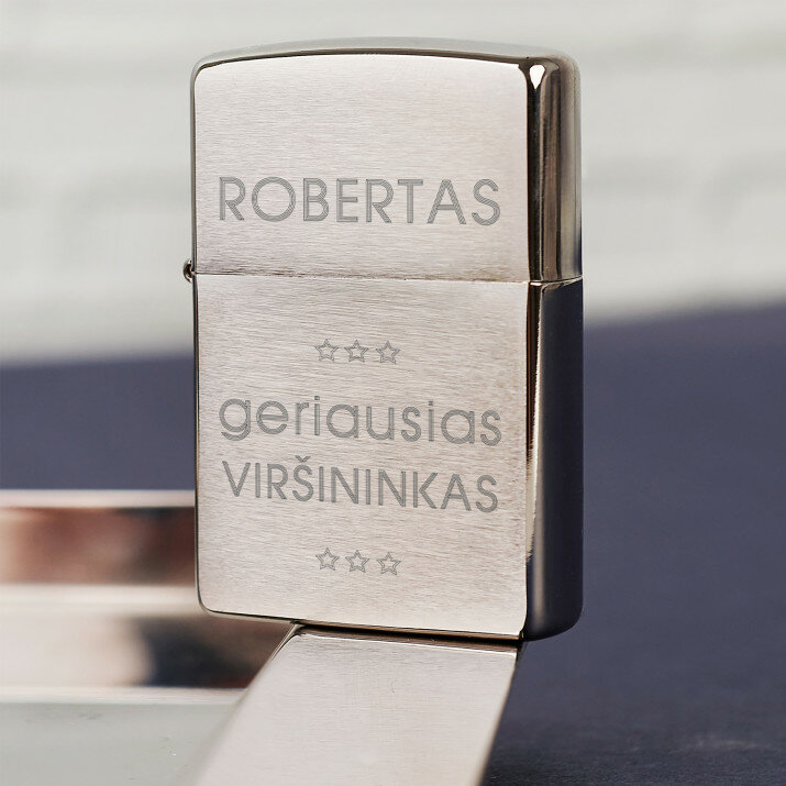 Geriausias viršininkas - Graviruotas Zippo Žiebtuvėlis 