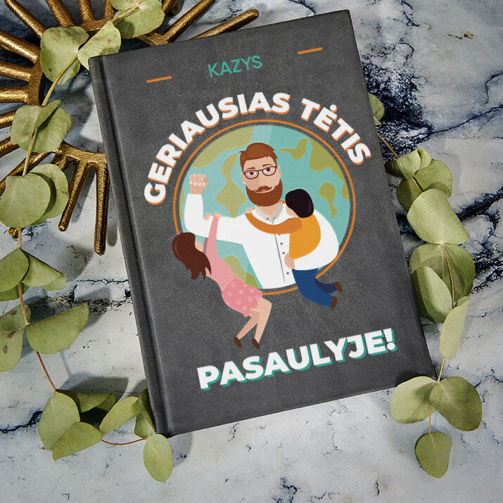 Geriausias tėtis pasaulyje - ATSPAUSDINTA UŽRAŠŲ KNYGUTĖ A5